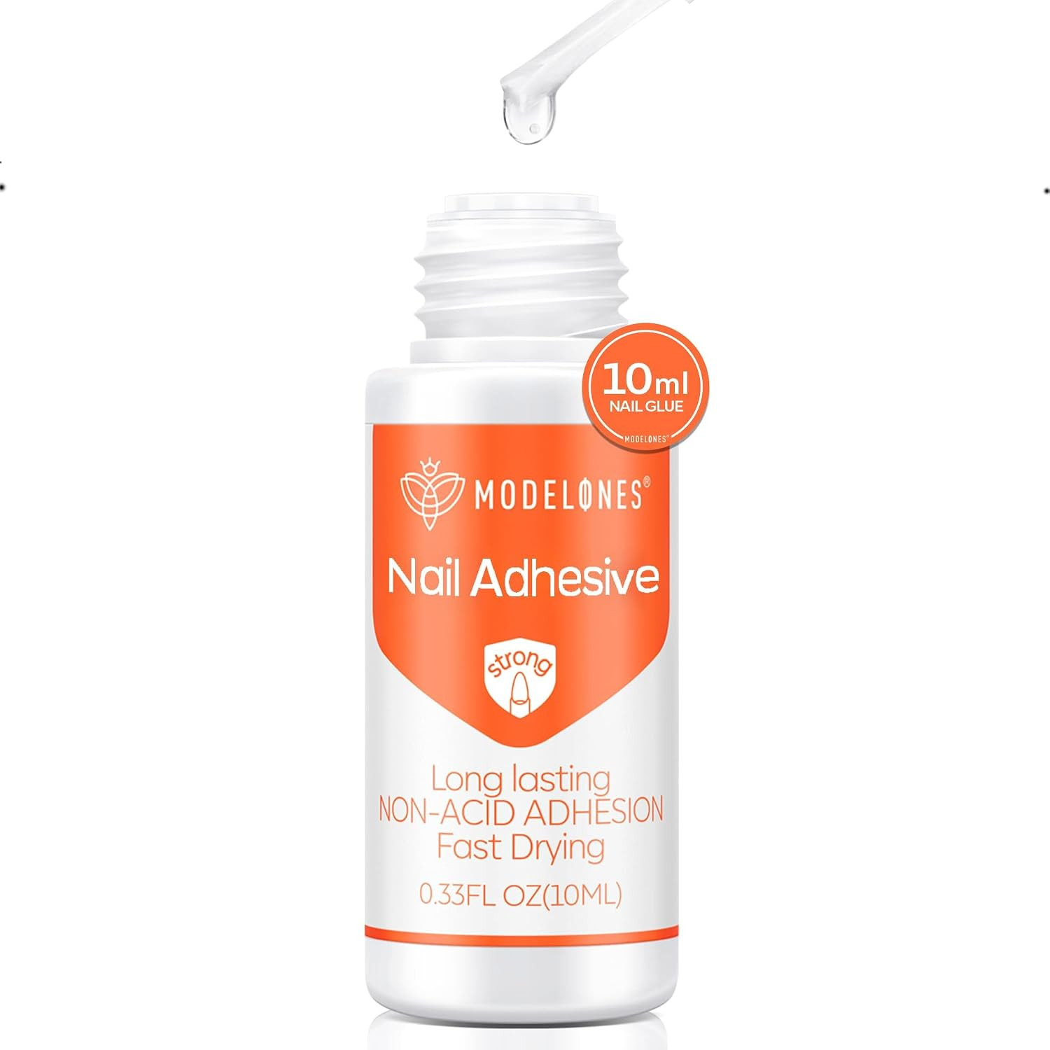 Modelones Nail Glue for Press Ons, Press On Nails and Acrylic Nails, 10 ML Super Strong Long Lasting Gel Nail Glue for Nail Tips, Safety Non-Acid Non-Toxic | Amazon (US)