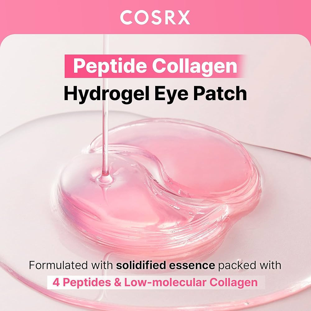 COSRX Pink Peptides Collagen Hydrogel Eye Patch for Puffy Eyes, Cooling & Firming Under Eye Patch... | Amazon (US)