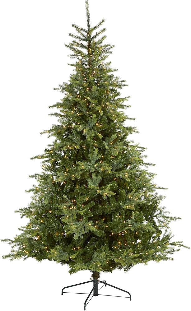 Nearly Natural 8ft. North Carolina Spruce Artificial Christmas Tree with 650 Clear Lights and 130... | Amazon (US)