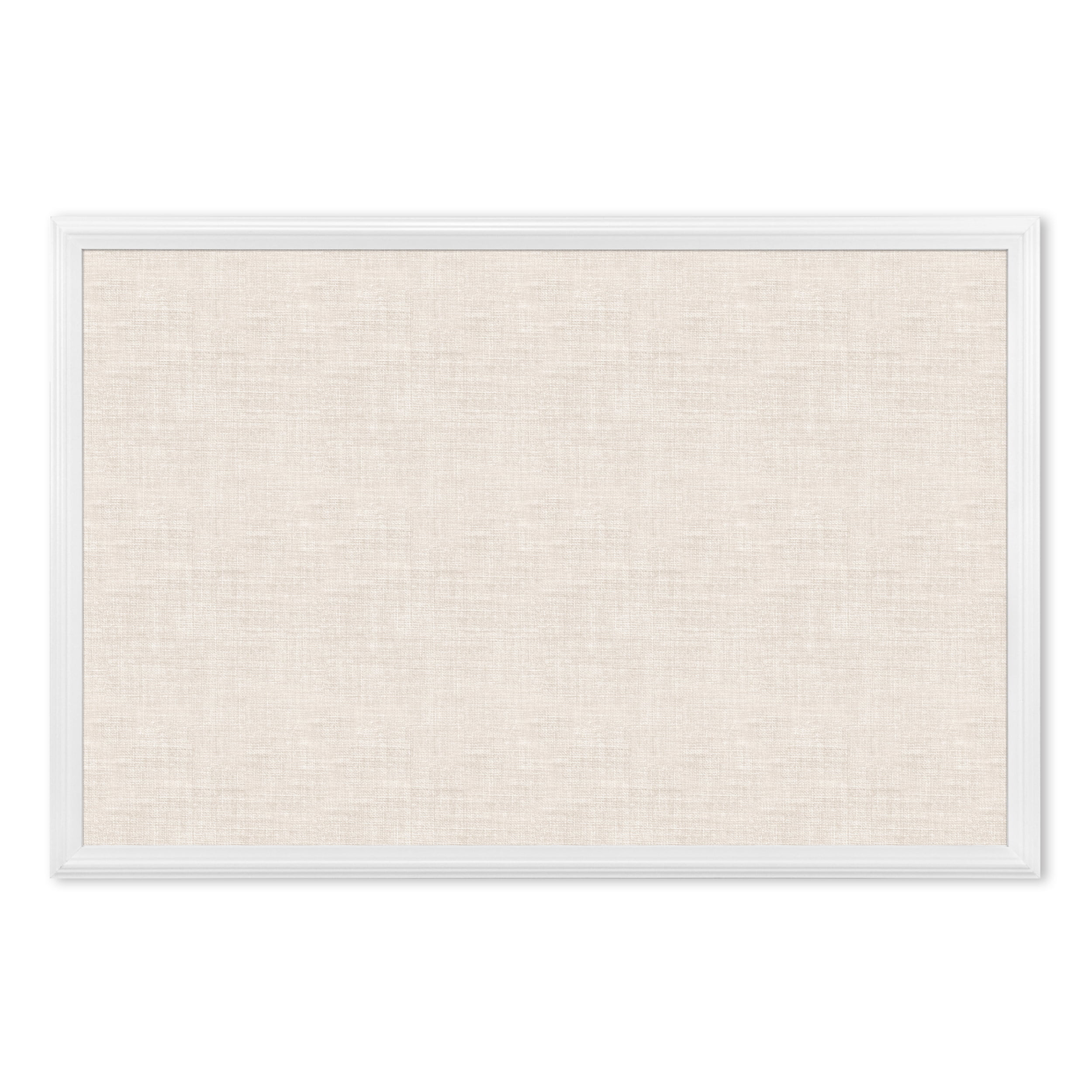U Brands Linen Bulletin Board, 30" x 20", Natural Linen, White MDF Decor Frame, 2074U | Walmart (US)