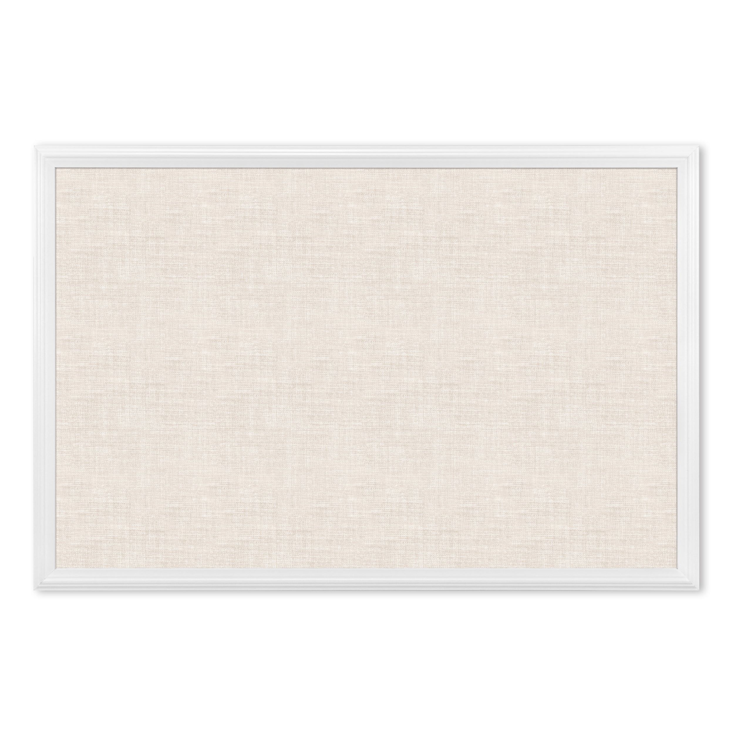 U Brands Linen Bulletin Board, 30" x 20", Natural Linen, White MDF Decor Frame, 2074U | Walmart (US)