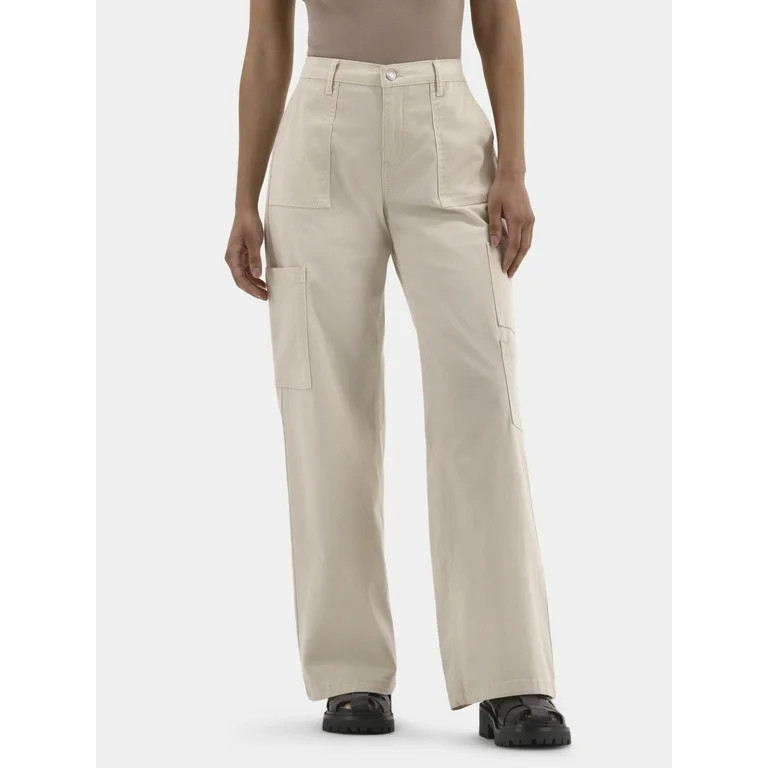 No Boundaries Wide Leg Cargo Pants, 31.5'' Inseam, Women's | Walmart (US)