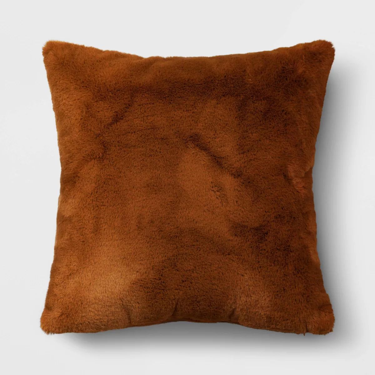 Faux Rabbit Fur Square Throw Pillow Light Brown - Threshold™ | Target