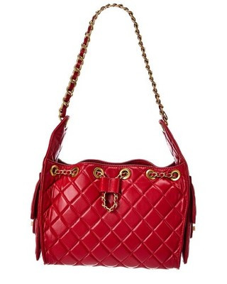 Tiffany & Fred Paris Quilted Leather Shoulder Bag Women's Red | eBay | eBay US