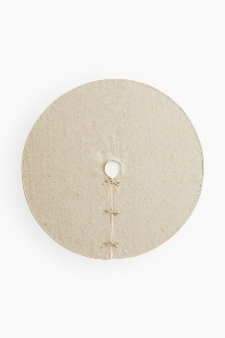 H & M - Weihnachtsbaumschürze aus Leinenmix - Beige - Zuhause | H&M (DE, AT, CH, NL, FI)