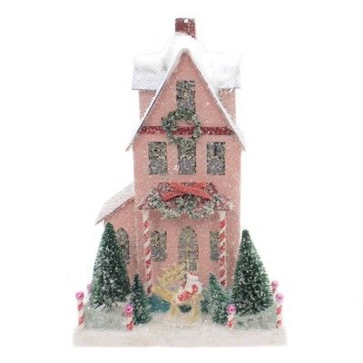 Christmas 14.5" Merry Christmas House Light Up Vintage Look Holiday  -  Decorative Figurines | Target