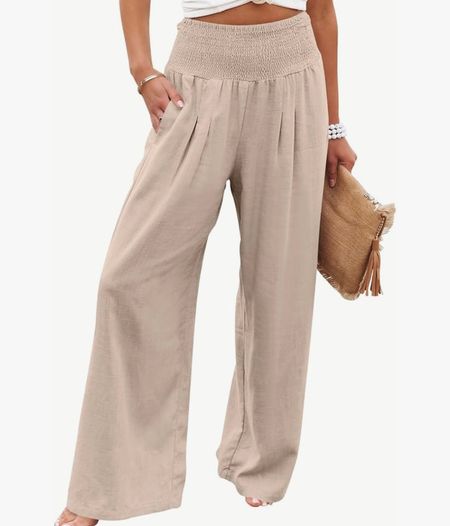 Amazon linen pants would be perfect for the beach, swimsuit coverup!! 
