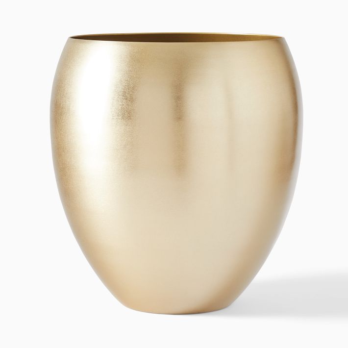 Organic Metal Floor Planters | West Elm (US)