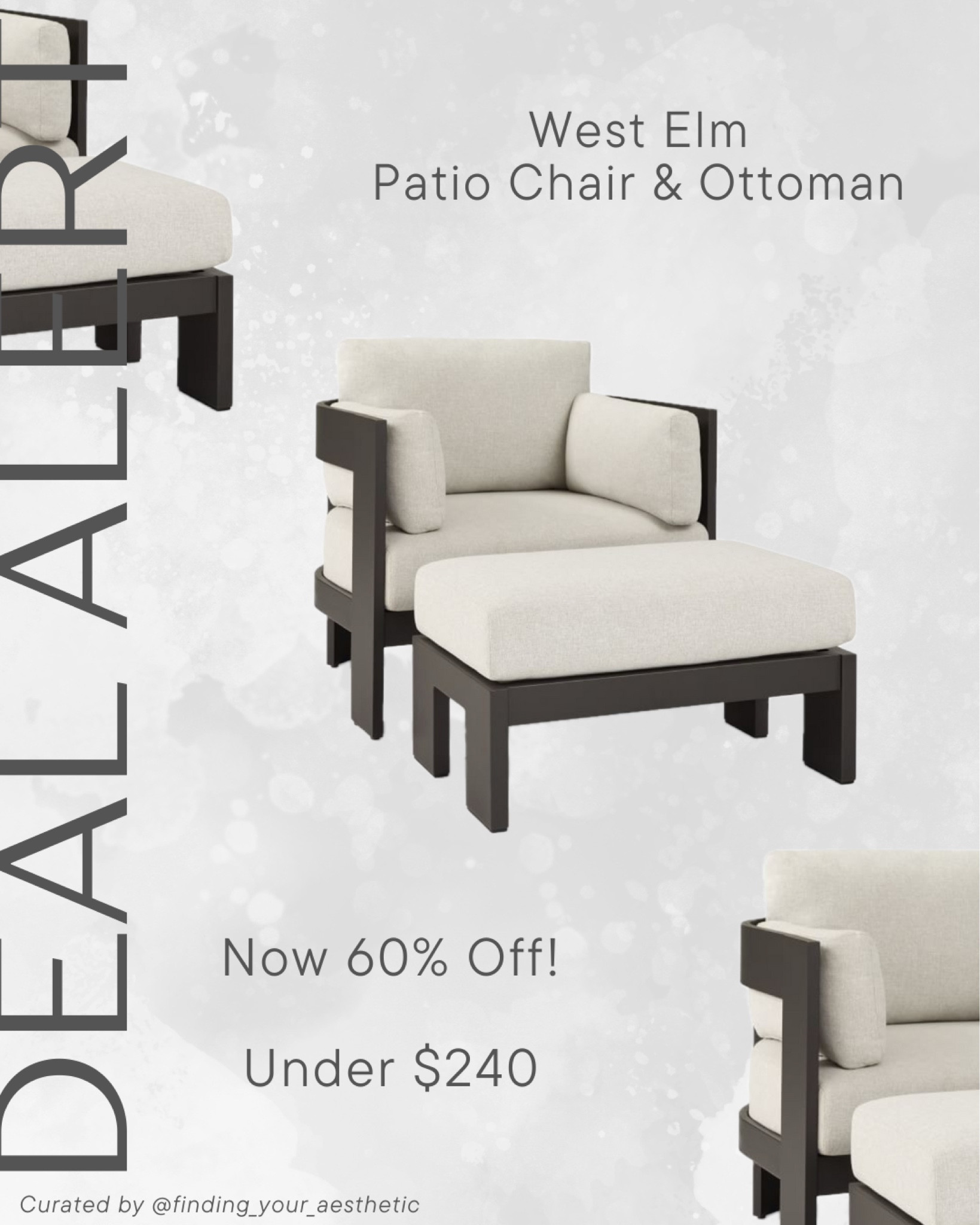 Amazing deal on this designer patio lounge chair WITH ottoman - the set is on clearance for under $240. 

Patio furniture // outdoor living // outdoor lounge chair // west elm patio 

#LTKHome #LTKSeasonal #LTKSaleAlert
