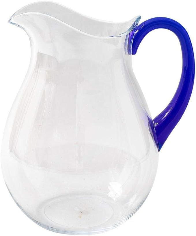 Caspari Acrylic Pitcher in Clear with Cobalt Handle - 1 Each | Amazon (US)