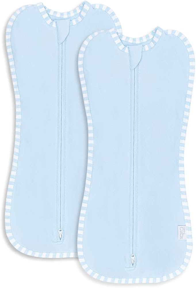 Comfy Cubs Swaddle Blanket Baby Girl Boy Easy Zipper Wrap 2 Pack Newborn Infant Sleep Sack (Small... | Amazon (US)