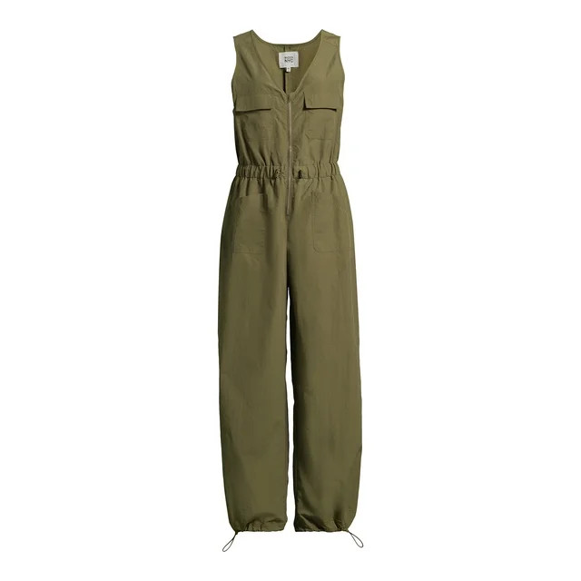 Madden NYC Juniors Parachute Jumpsuit, Sizes XS-3XL - Walmart.com | Walmart (US)
