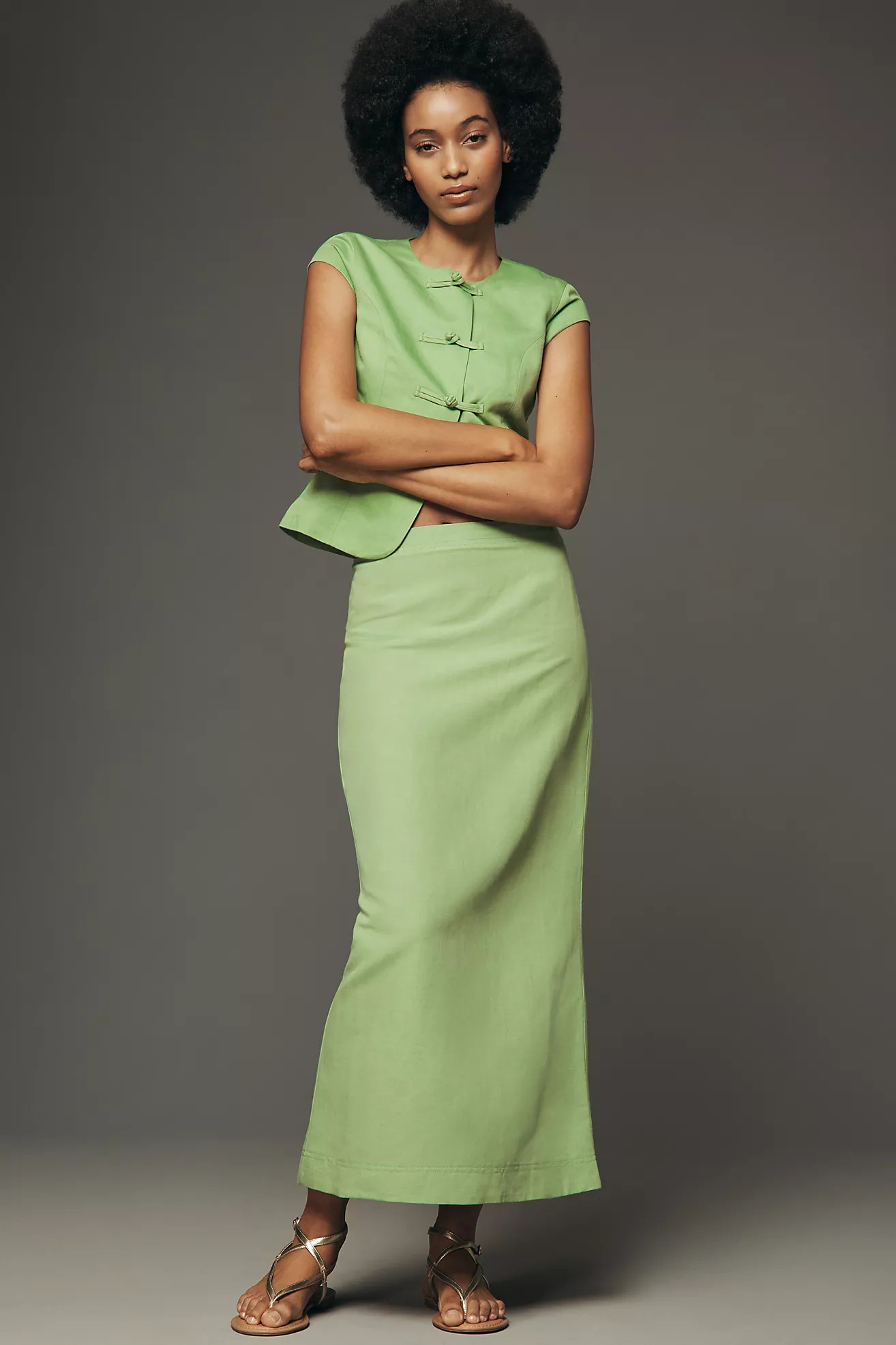 ALIGNE Mia Linen Maxi Skirt | Anthropologie (US)
