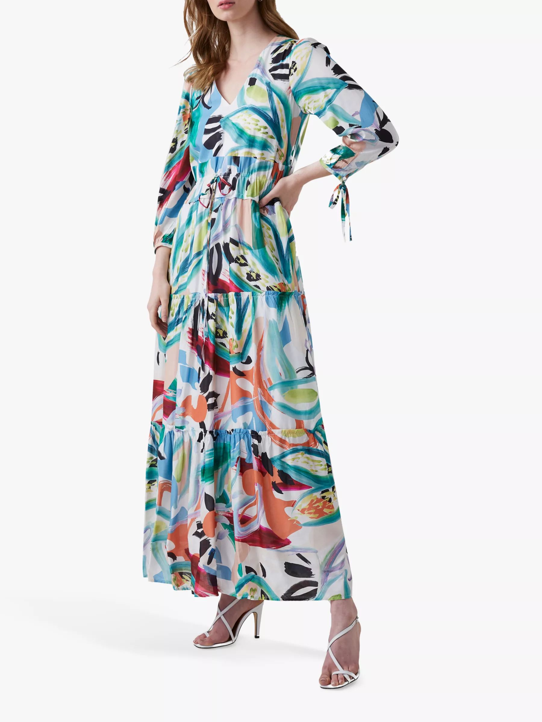 Great Plains Tropical Maxi Dress, White/Multi | John Lewis (UK)