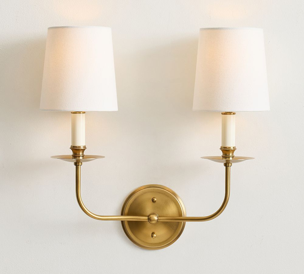 Hayden Metal Double Sconce (16") | Pottery Barn (US)