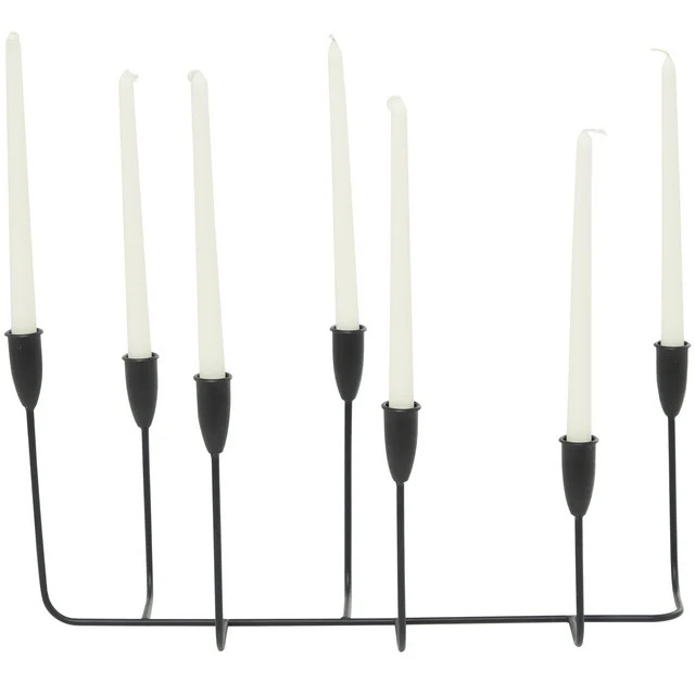 CosmoLiving by Cosmopolitan 7 Holder Black Metal Tapered Candelabra - Walmart.com | Walmart (US)