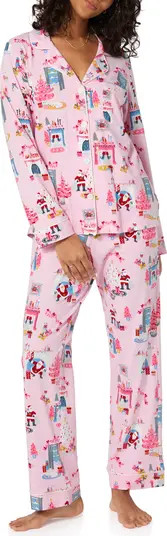 Print Stretch Organic Cotton Pajamas | Nordstrom