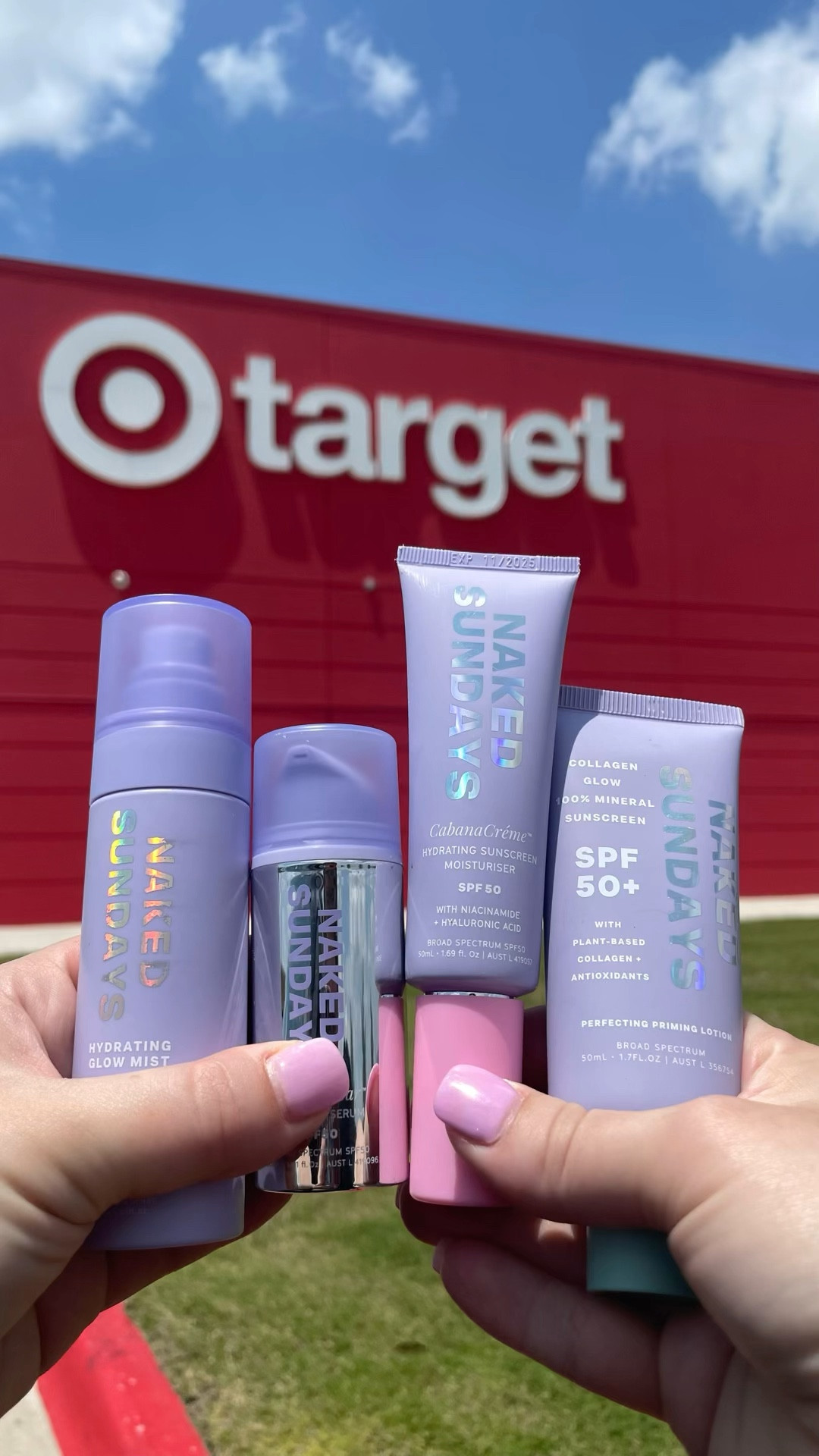Bullseye! 🎯 Naked Sundays just landed at Target in the US. Packed with SPF50 skin-loving ingredients and 4 different products available for all of your needs. A mist, a tinted mineral primer for under makeup, an SPF moisturizerer and a clear water based serum. Which sunscreen will you try first? 

#nakedsundays #nakedsundayspartner #targetstyles #skincare #spf #sunscreen #mineralprimer #spfmoisturizer #summermusthaves #nakedsundaysunscreen #targetcircleweek Target Circle Week Sale Deals

#LTKFindsUnder50 #LTKSummerSales #LTKSwim