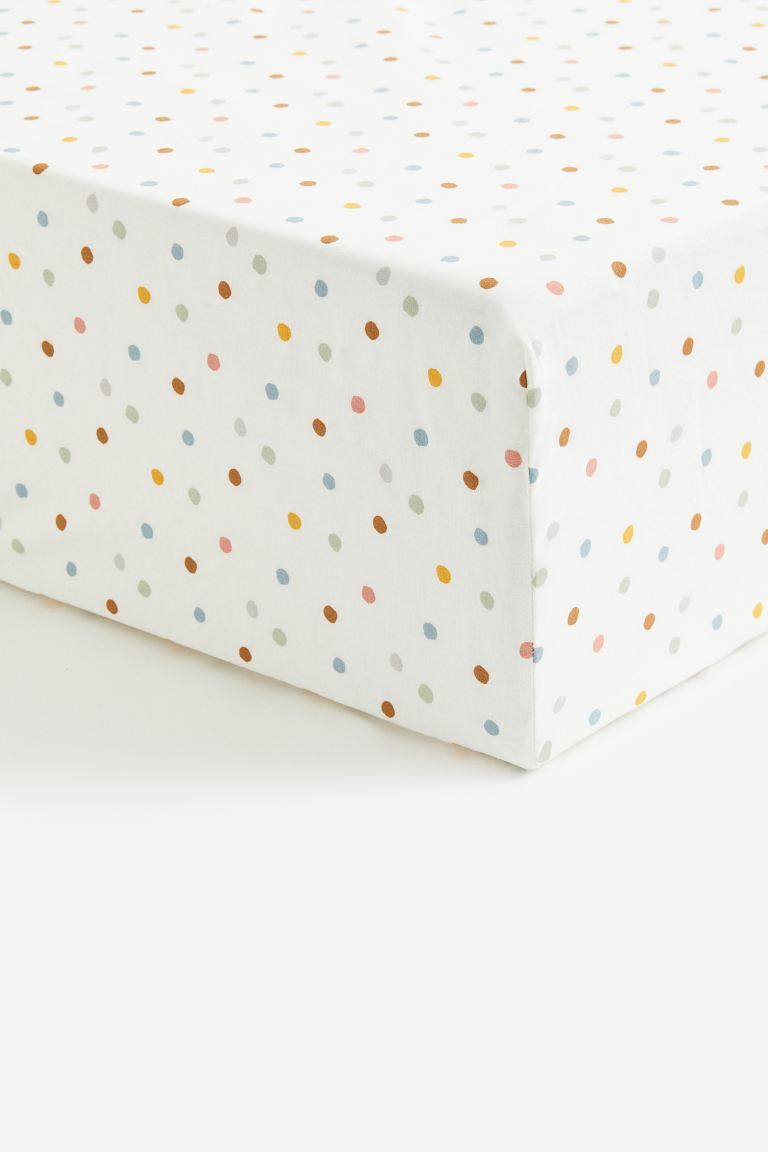 Patterned Cotton Fitted Sheet | H&M (US + CA)