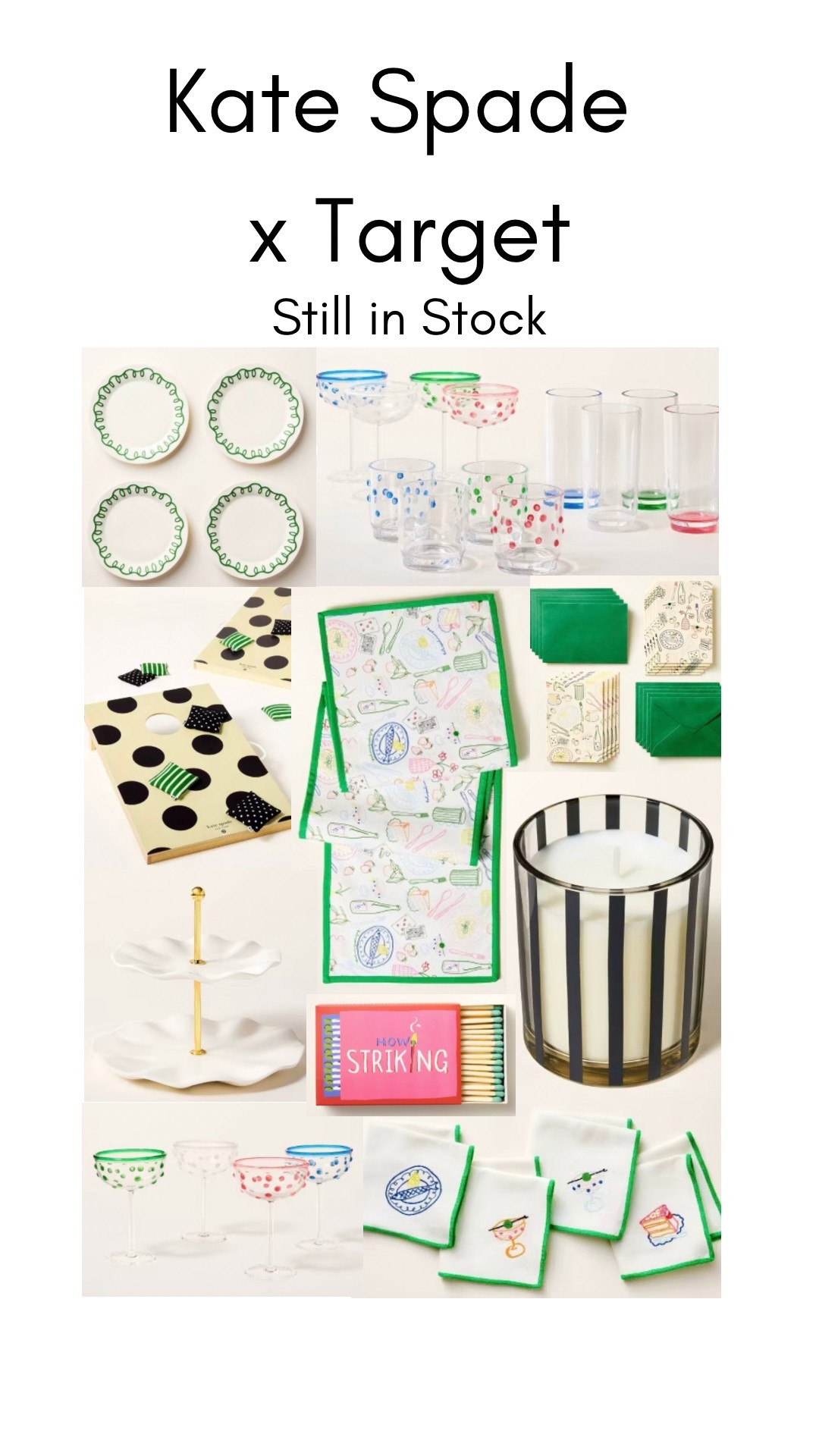 Cute hosting items from the Kate spade ♠️ Target collab today! Still in stock!

#LTKHome #LTKFindsUnder50 #LTKSeasonal