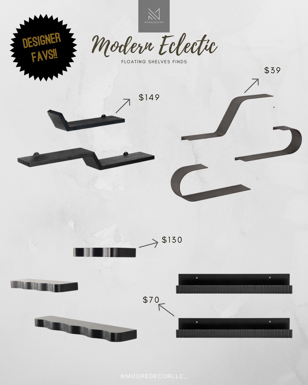 Modern Eclectic Floating Shelves Finds

Here are a few of my favorite stylish floating shelves that I found at some of your favorite stores. Check them out below!!

#LTKHome