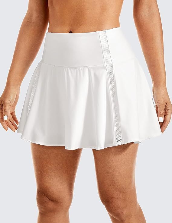CRZ YOGA Women's High Waisted Pleated Tennis Skirts Lightweight Athletic Workout Running Sports G... | Amazon (US)