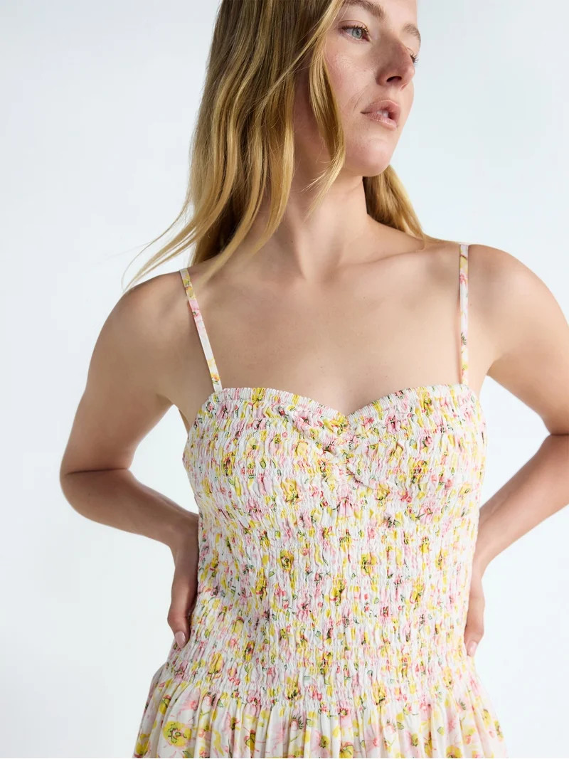 Free Assembly Women's and Women's Plus Sleeveless Smocked Maxi Dress, Sizes XS-4X | Walmart (US)