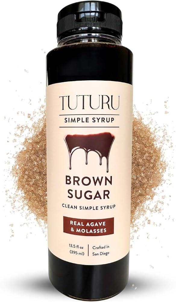 Brown Sugar Agave Simple Syrup for Coffee & Cocktails - Clean Simple Syrup Sweetened with Raw Aga... | Amazon (US)