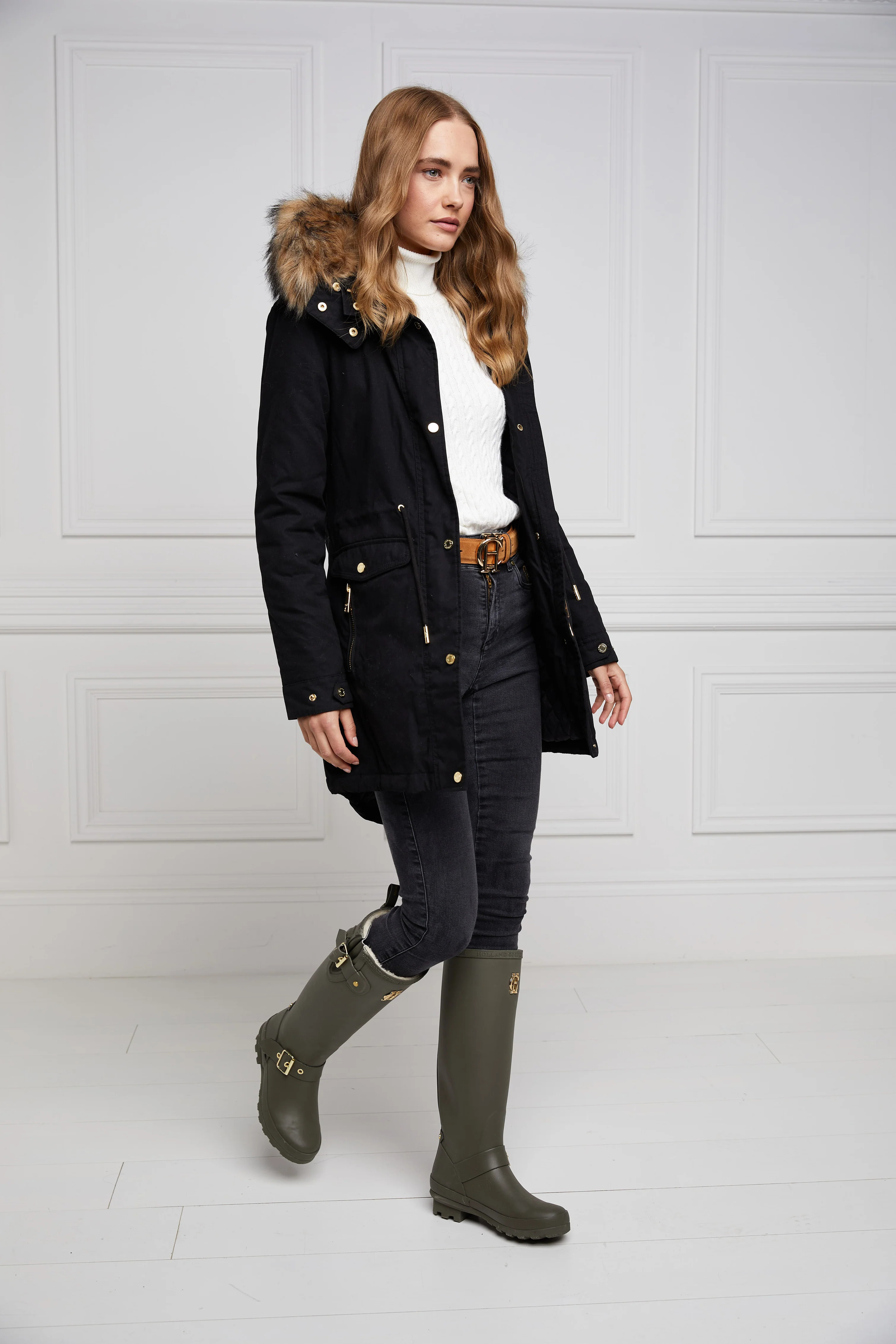 Sherpa Lined Regency Wellington (Matte Green) | Holland Cooper