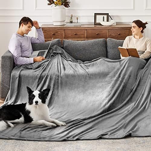 Bedsure Oversized Fleece Blanket - 120x120 Soft Cozy Extra Large Blankets for Bed, Sofa, Couch, Trav | Amazon (US)