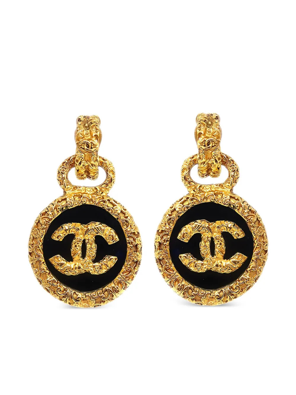 CHANEL Pre-Owned 1988 CC earrings - Gold | Farfetch Global