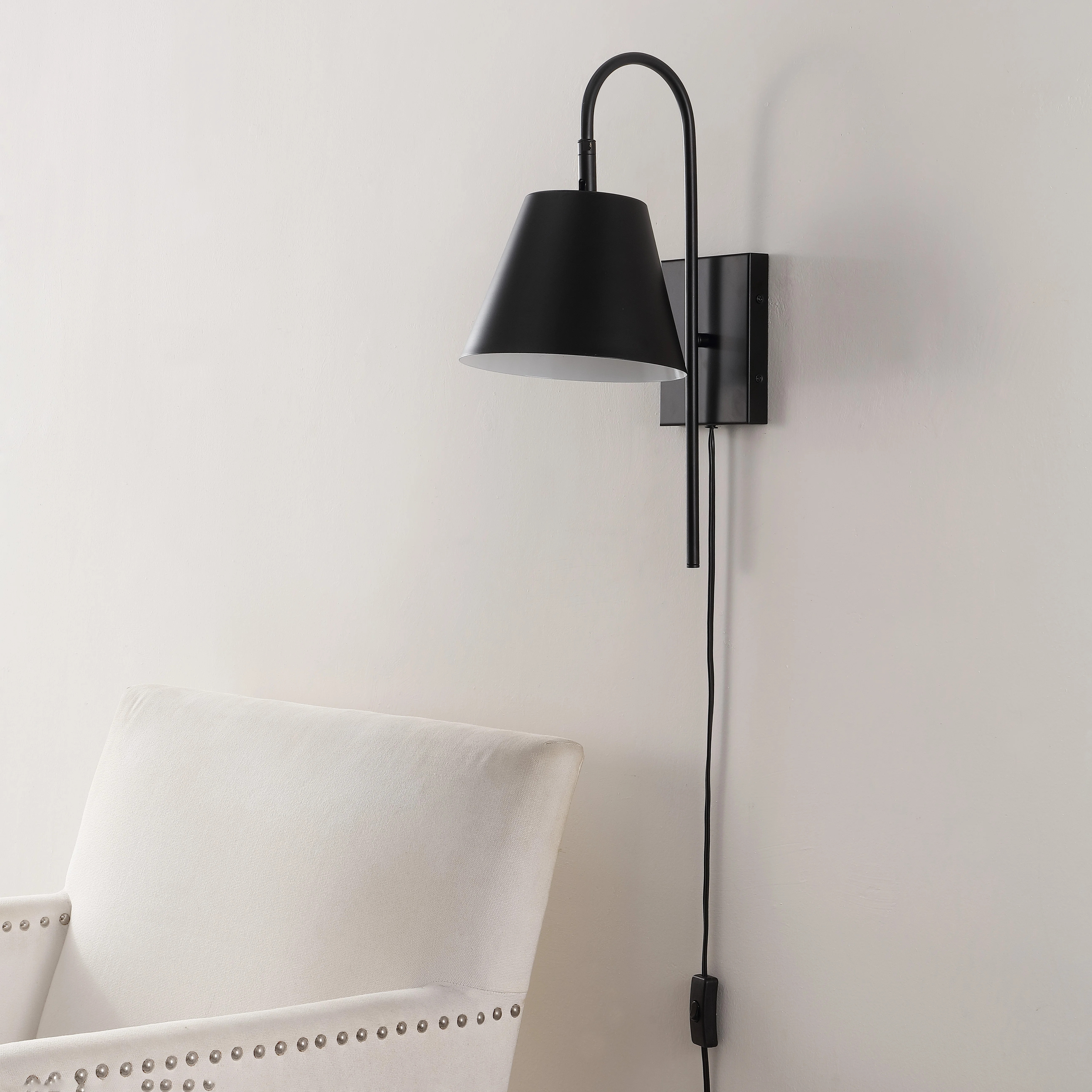 Rhoeva Iron Plug-in Flush Mounted Sconce | Wayfair North America