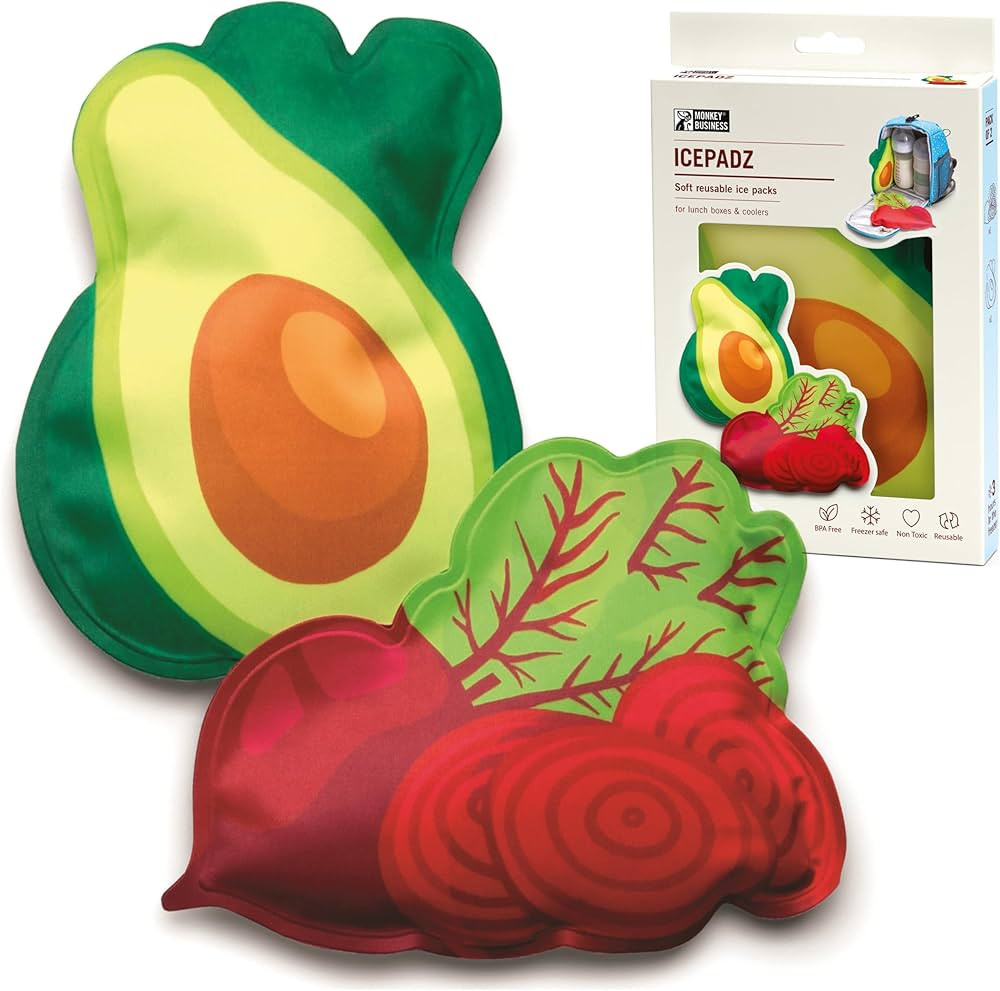 Monkey Business Icepadz Soft Ice Pack Set, Reusable Ice Packs for Baby Bottles and Breast Milk, S... | Amazon (US)