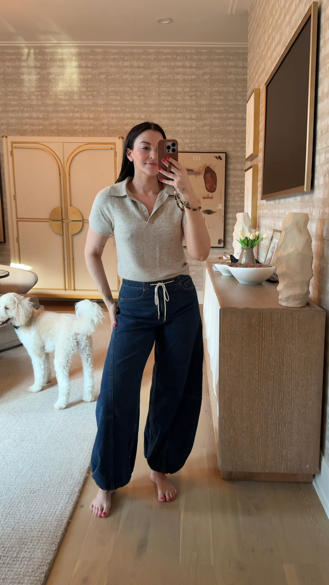 I’m a sucker for a lightweight knit for Spring. Wearing a small in this sweater polo

#LTKootd #LTKSaleAlert #LTKSpringSale