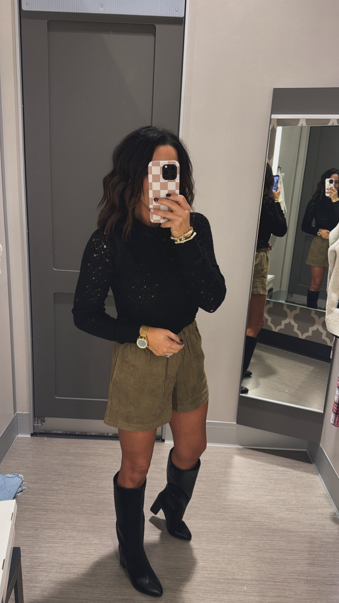 Y’all I am loving Target’s new arrivals, they’re sooo good!!
This pair of faux suede shorts styled with the long sleeve lace sweater and knee high boots is a 10!

Holiday look, chic style, neutral look, Holiday outfit inspo, Christmas look, Target style, VintagePickin



#LTKSeasonal #LTKootd #LTKHoliday