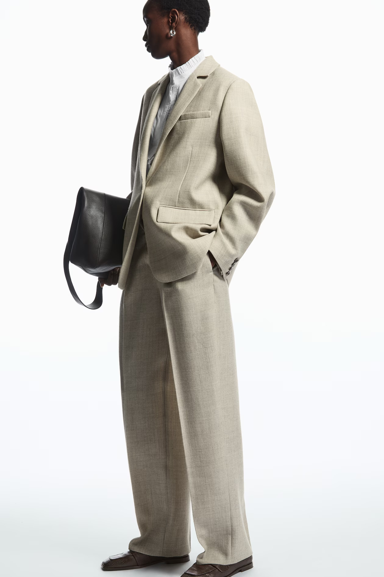 PLEATED WIDE-LEG WOOL PANTS | COS (EU)