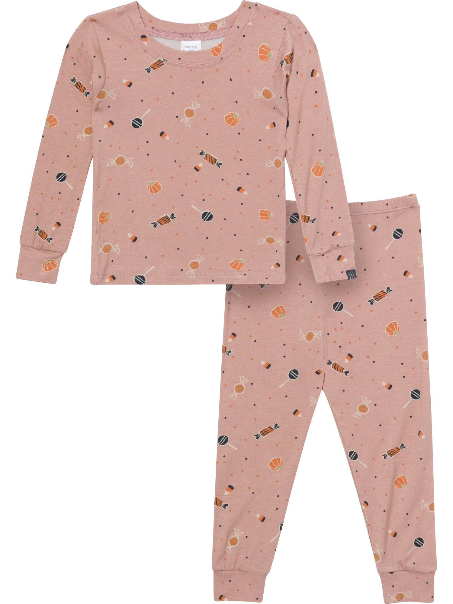 Modern Moments by Gerber Neutral Long Sleeve Halloween Pajama Set, 2-Piece, Sizes 12 Months - 5T | Walmart (US)
