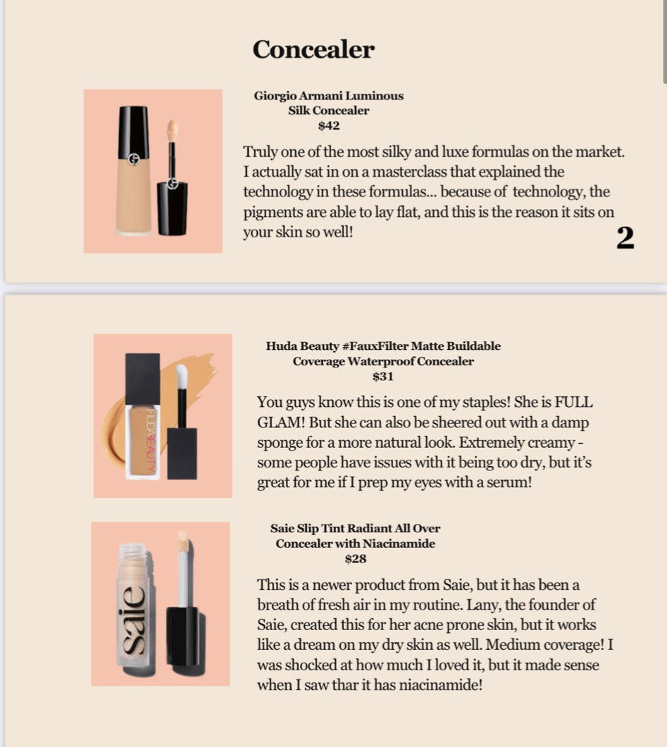 Concealer favs! 

#LTKxSephora