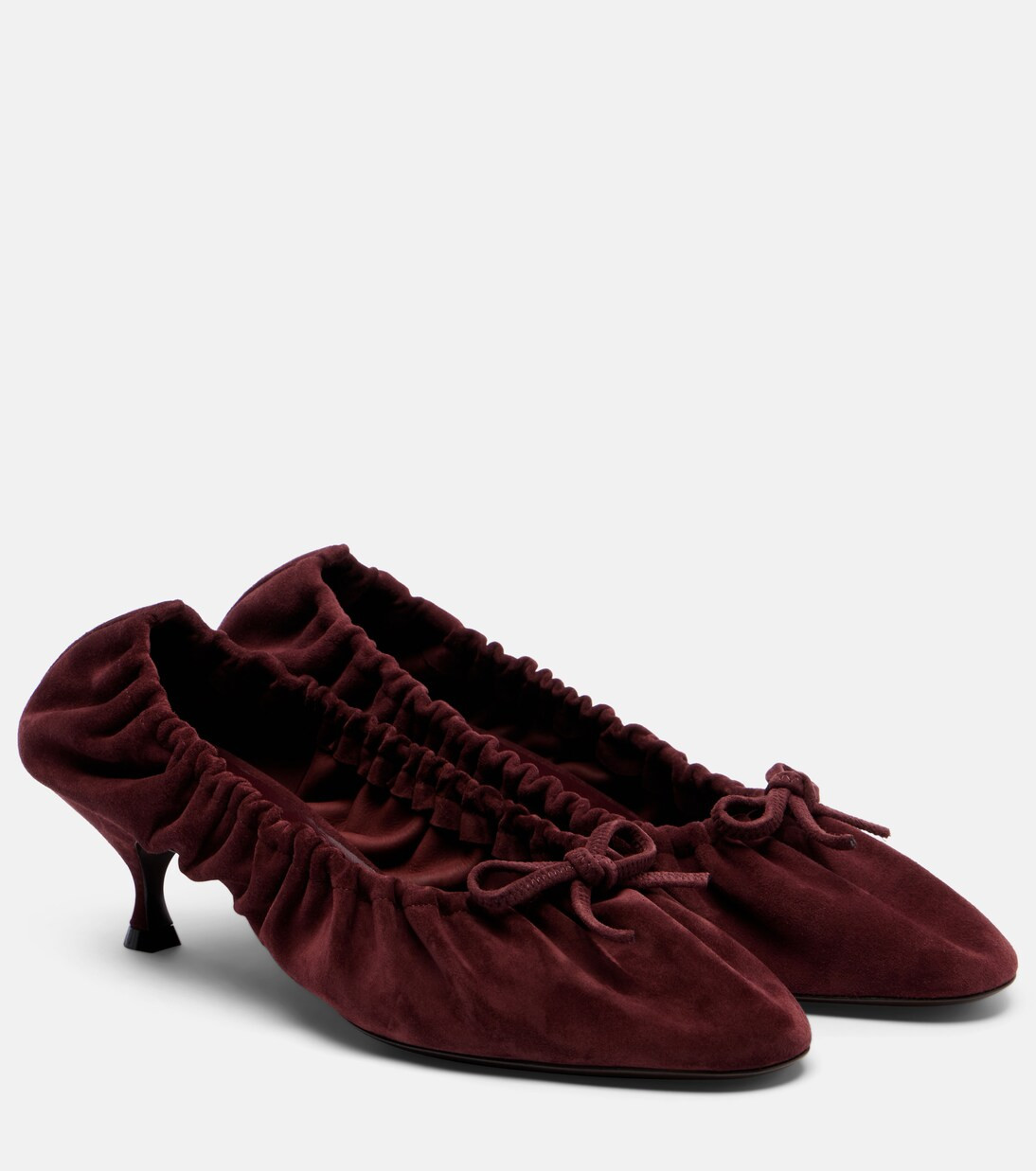 Gather Around ruched suede pumps | Mytheresa (INTL)