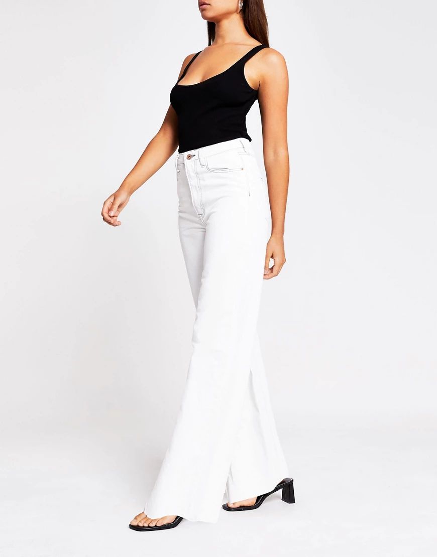 River Island wide leg jeans in white | ASOS (Global)