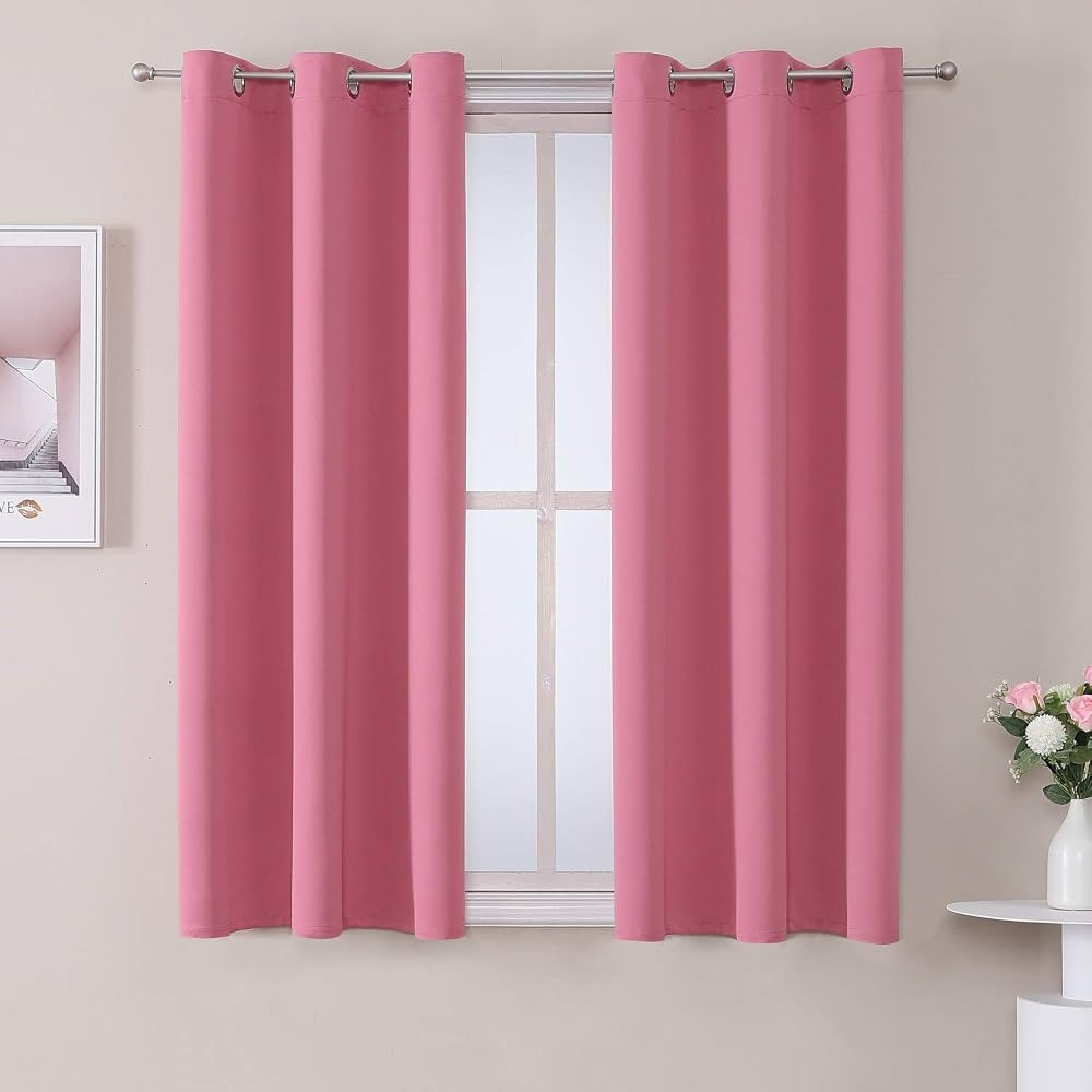 ChrisDowa Grommet Room Darkening Curtains for Bedroom and Living Room - 2 Panels Set Thermal Insu... | Amazon (US)