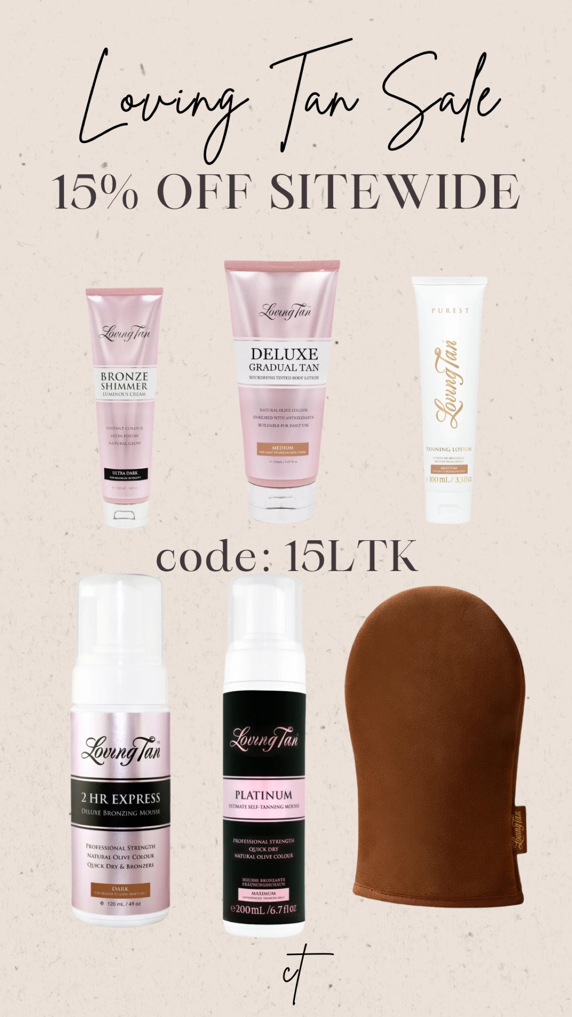 Loving Tan Sale! Stock up for summer! My favorite self tanner!

Code: 15LTK for 15% off site wide!

Loving tan: Self tanner. Summer tan. Bronzer. Vacation ready.

#LTKwedding #LTKsalealert #LTKbeauty