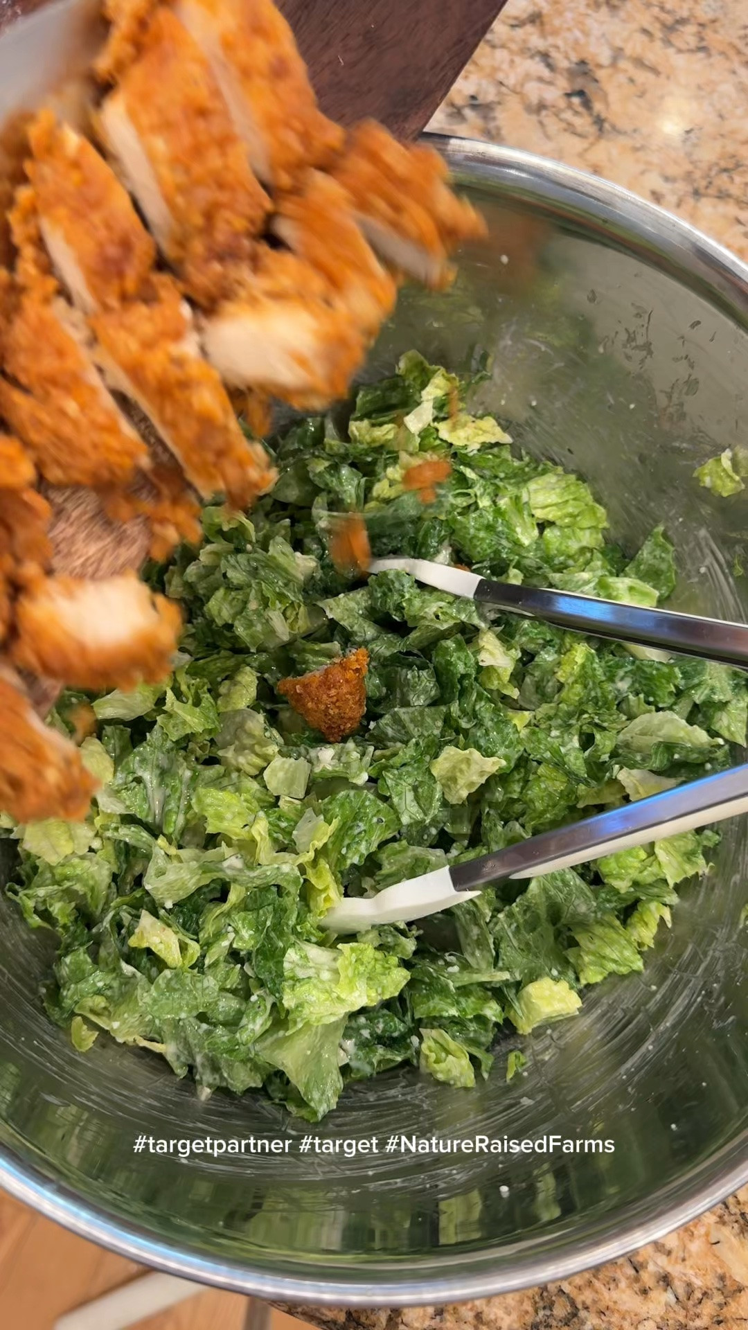 #AD Chicken Caesar wraps are good for the soul 🤤Comment "chicken" and ill dm you the full recipe. I used @Nature Raised chicken in the nuggets and strips for the wrap. Then gave my family some of their favorite nuggets too!  @target
#targetpartner #target #NatureRaisedFArms