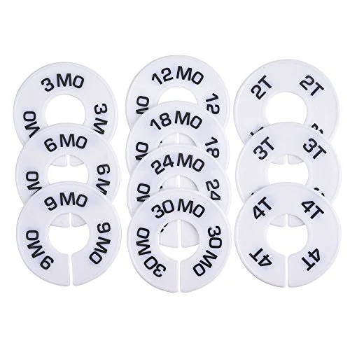 Blulu 10 Pack Clothing Rack Size Dividers Round Hangers Dividers | Walmart (US)