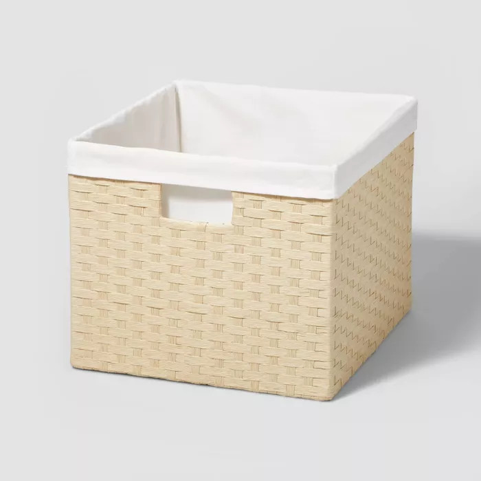 Large Lined Woven Milk Crate - Brightroom™ | Target