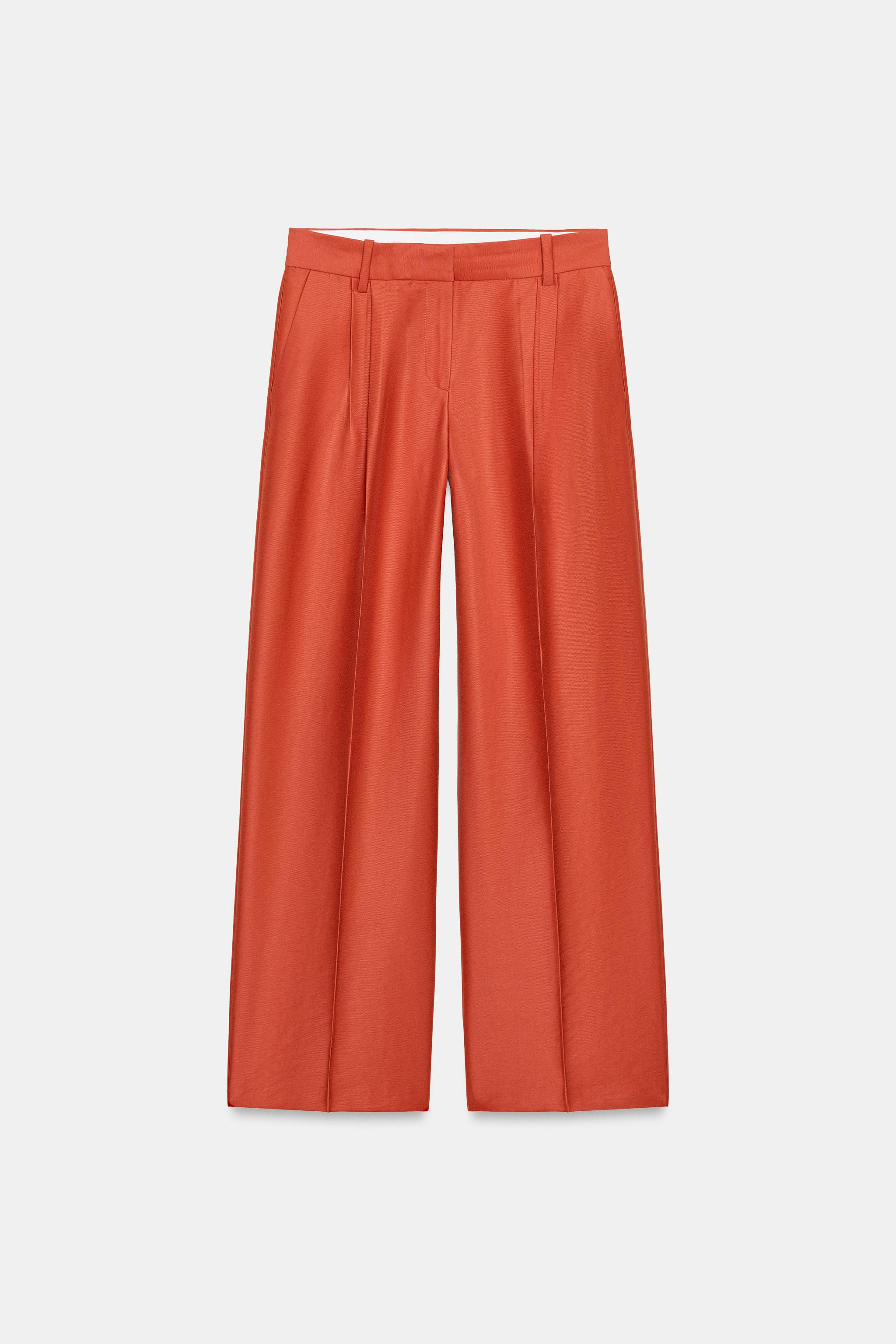 PLEATED STRAIGHT LEG PANTS | Zara Canada