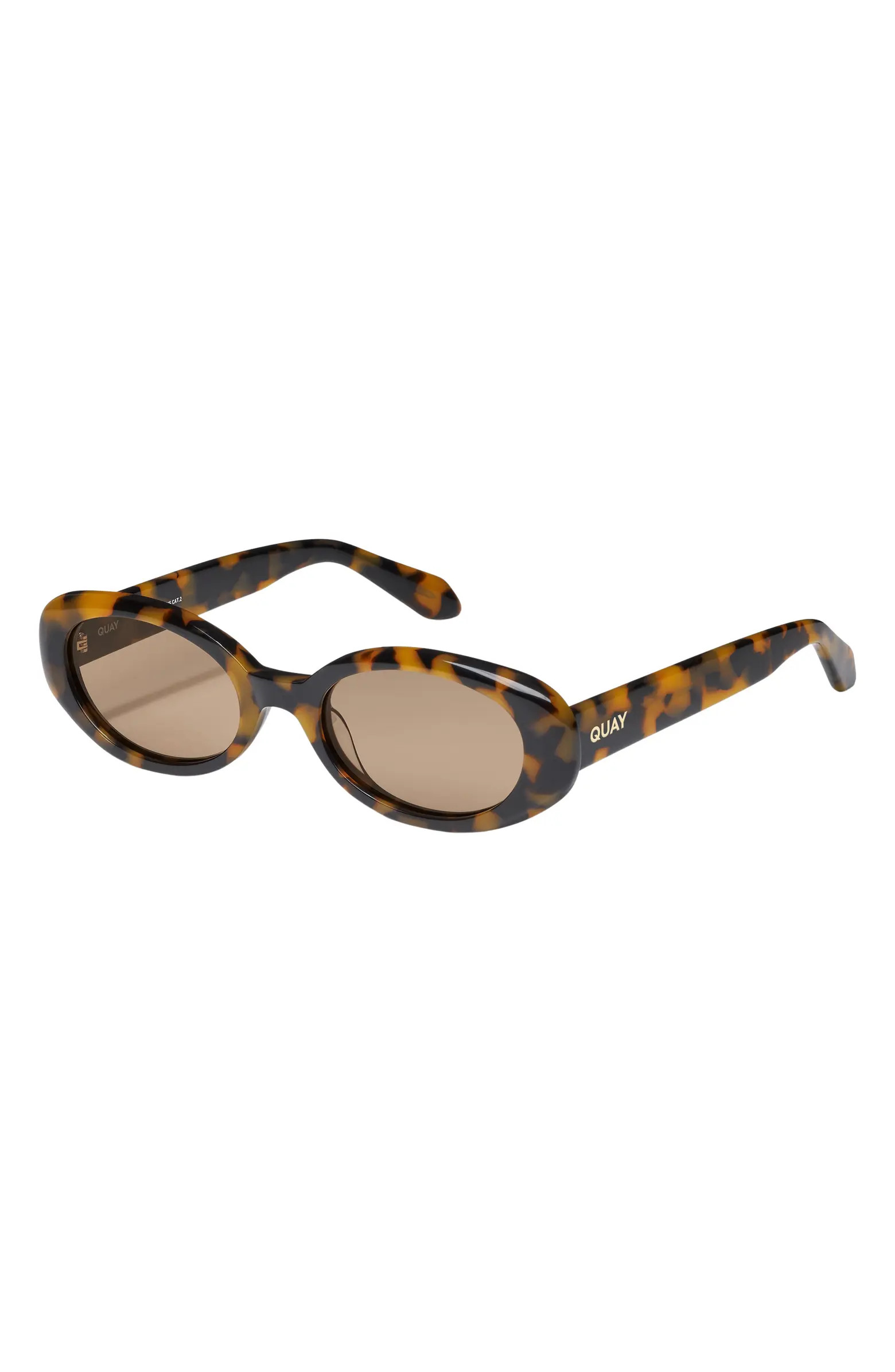 Felt Cute 52mm Gradient Small Oval Sunglasses | Nordstrom