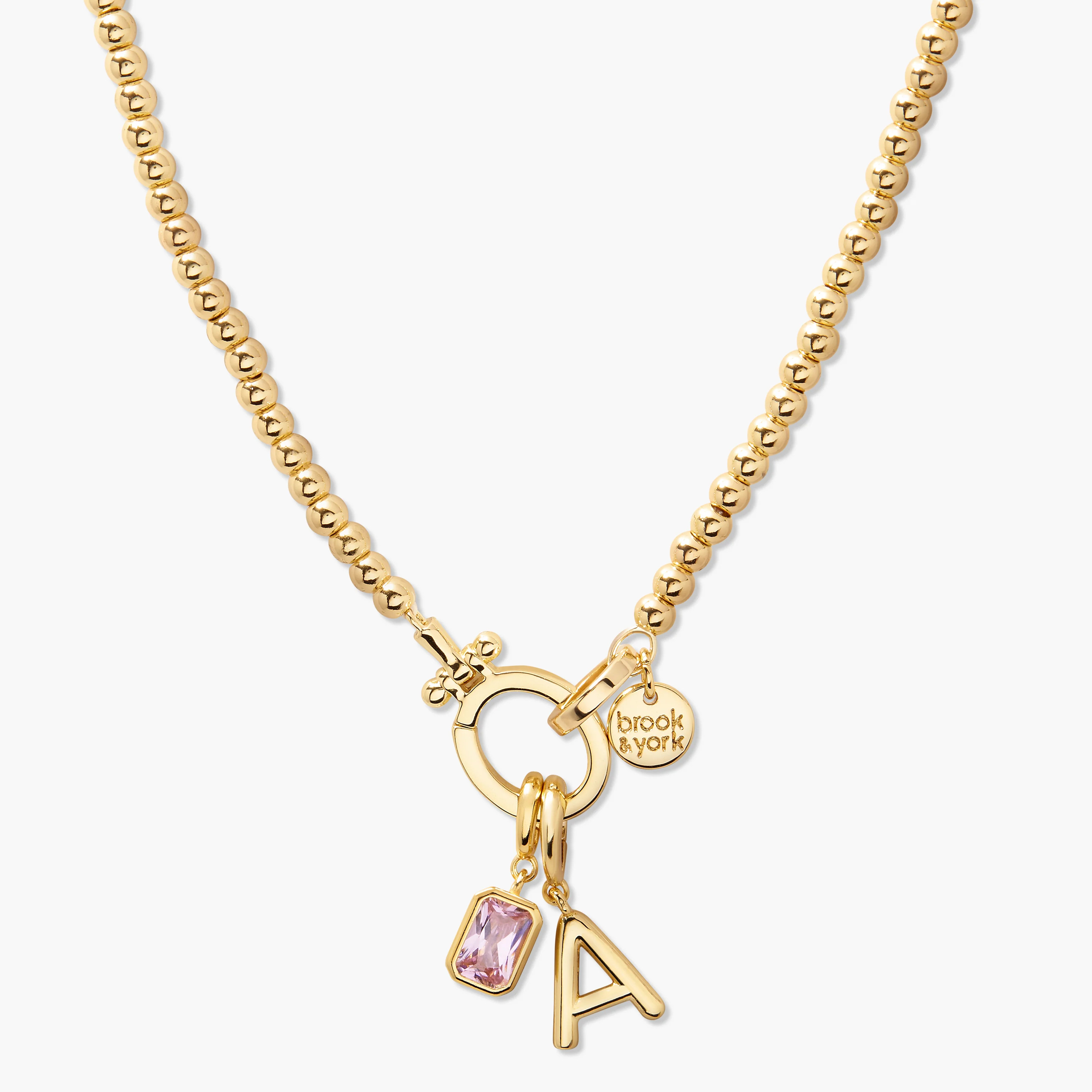 Avery Birthstone Initial Necklace | Brook and York