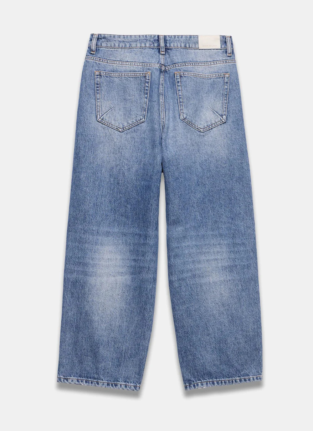Mid Indigo Relaxed Tapered Boyfriend Jeans | Mint Velvet