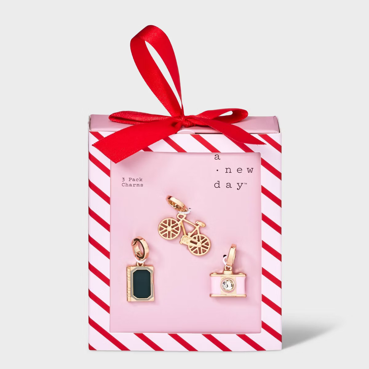 Book Bicycle and Camera Charm Necklace Set 3pc - A New Day™ Gold | Target